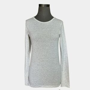 Adar Women Underscrub T Shirt S Heather Grey Long Sleeve Crew Neck Scrub Top New